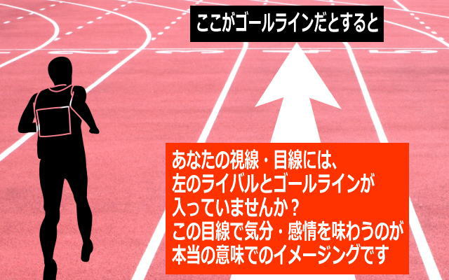 100m走のゴールシーン正しいイメージ画像